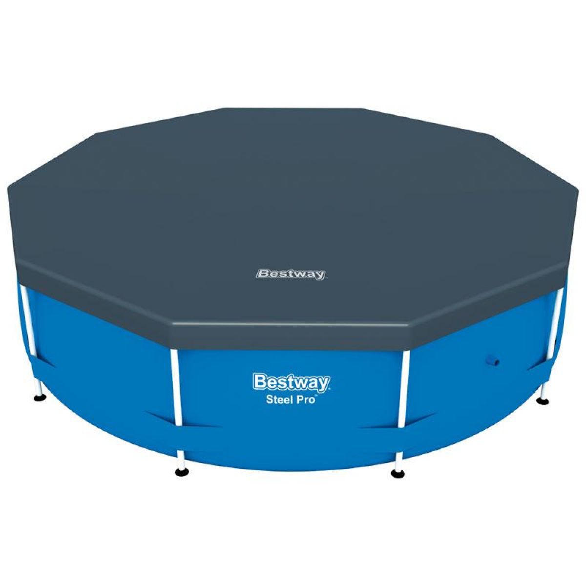 Тент 305 см для каркасного бассейна, ПВХ, слива воды, фиксация шнуровкой, BESTWAY 58036 Тент 305 см для каркасного бассейна, ПВХ, слива воды, фиксация шнуровкой, BESTWAY 58036